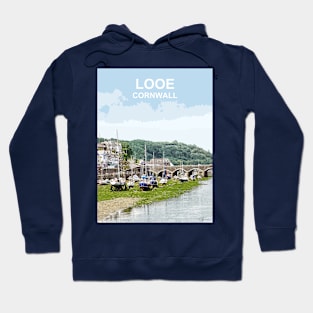 Looe Cornwall. Cornish gift. Travel poster Hoodie